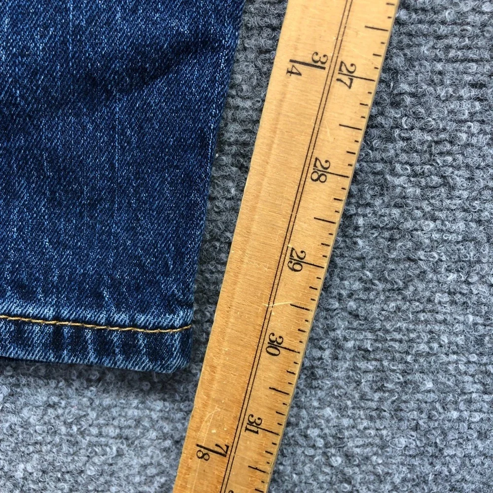 Levis 505 Regular Fit Straight Leg Jeans Mens 36x32 Dark Wash Blue Denim